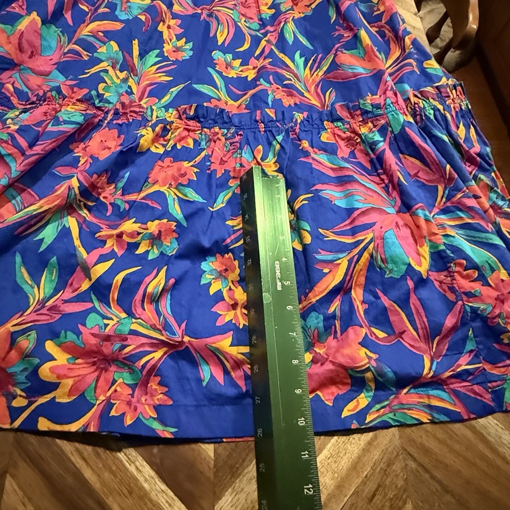 J Crew Dress Midi Floral Cotton Preppy Boho Vacay Resort Womens‎ Size 8 - Picture 11 of 13